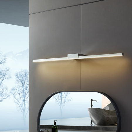 Espelho com luz LED Lucande Kivana, cromado, metal, 90 cm, IP44