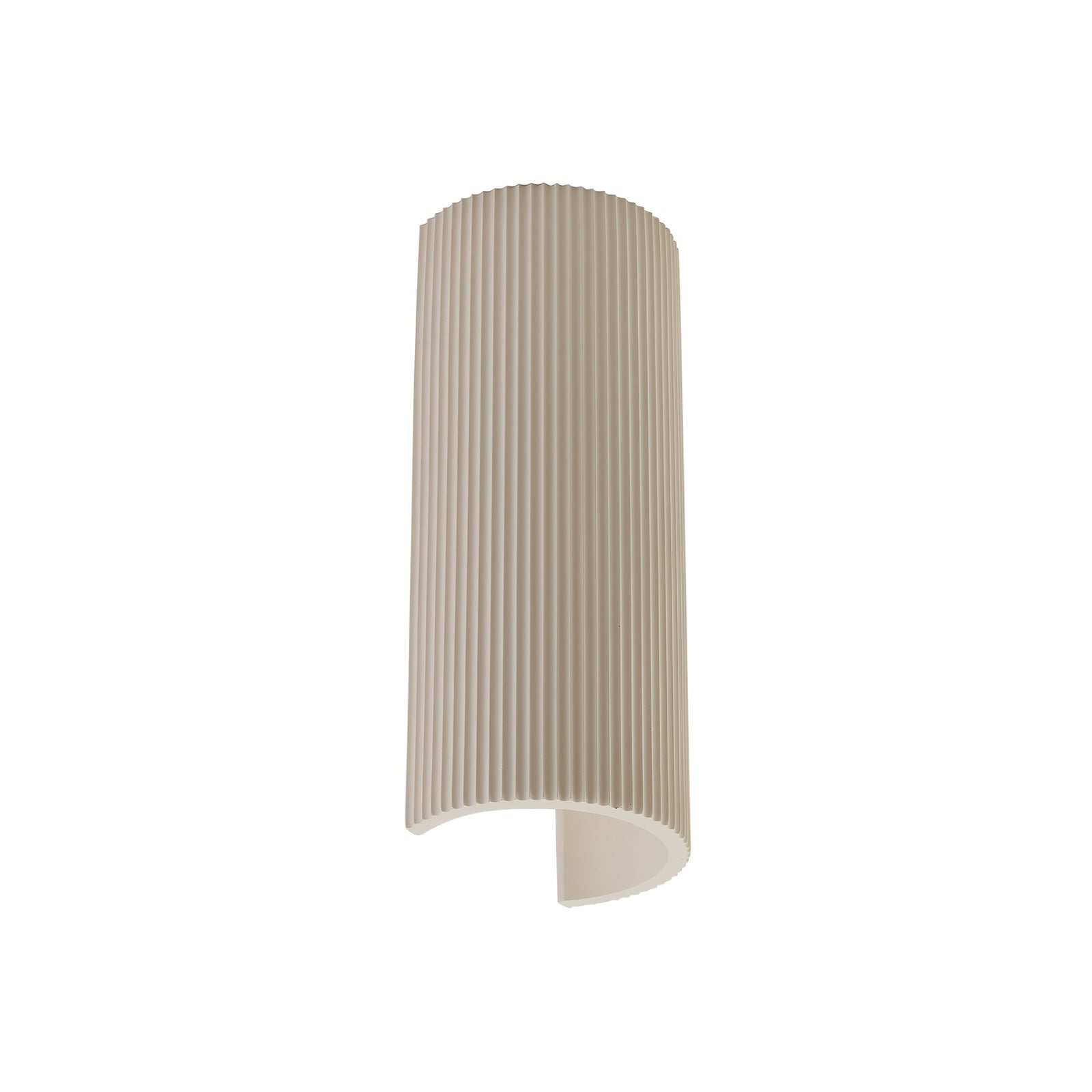 Candeeiro de parede Lindby Colja, redondo, 30,5 cm de altura, gesso, bege