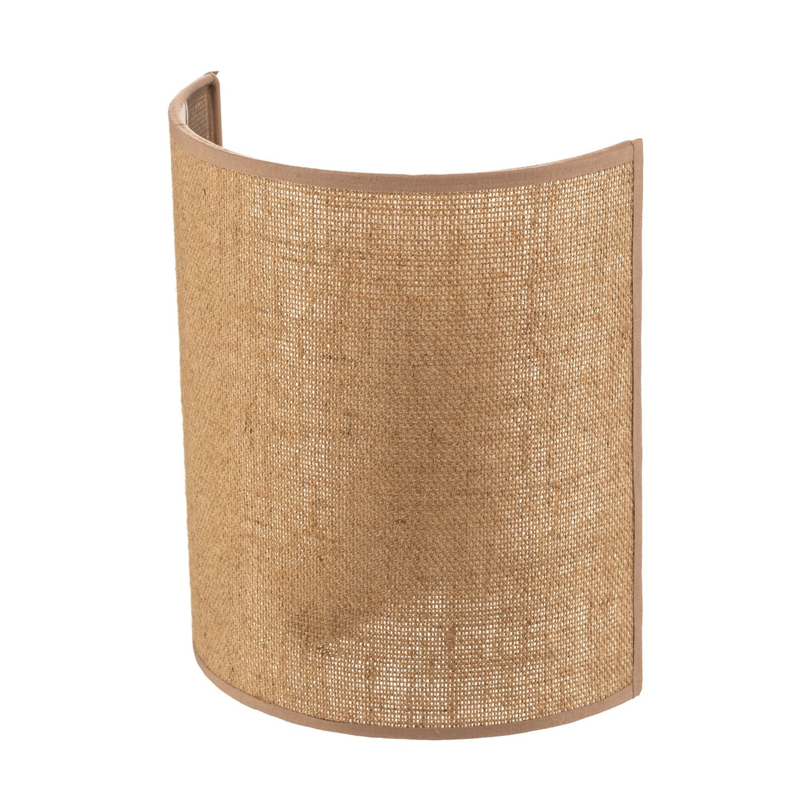 Candeeiro de parede Euluna em juta, castanho, têxtil, altura 24 cm, E27