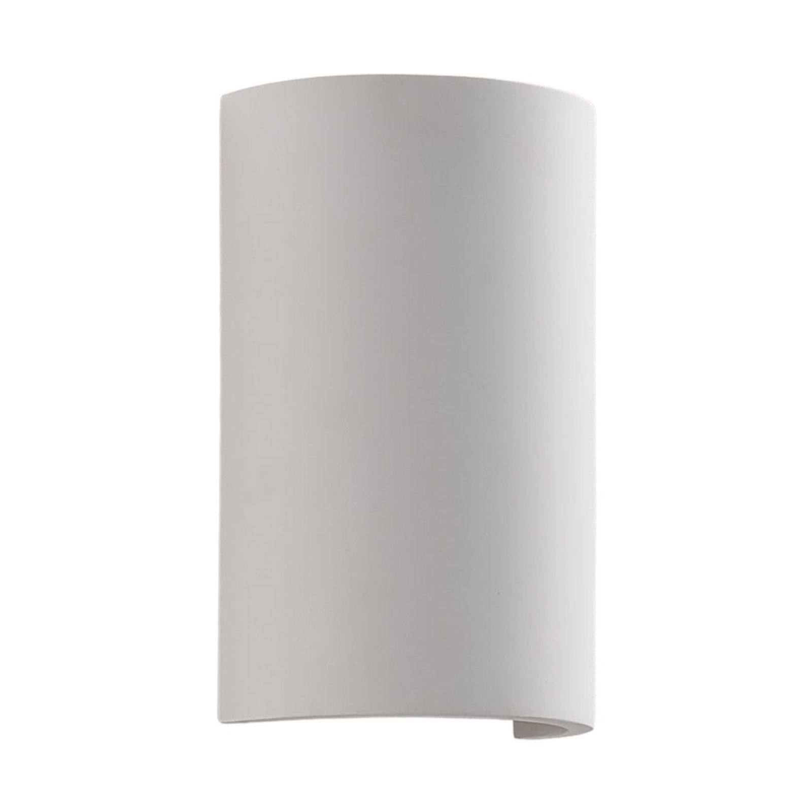 Candeeiro de parede Lindby Colja, redondo, 16 cm de altura, gesso, branco